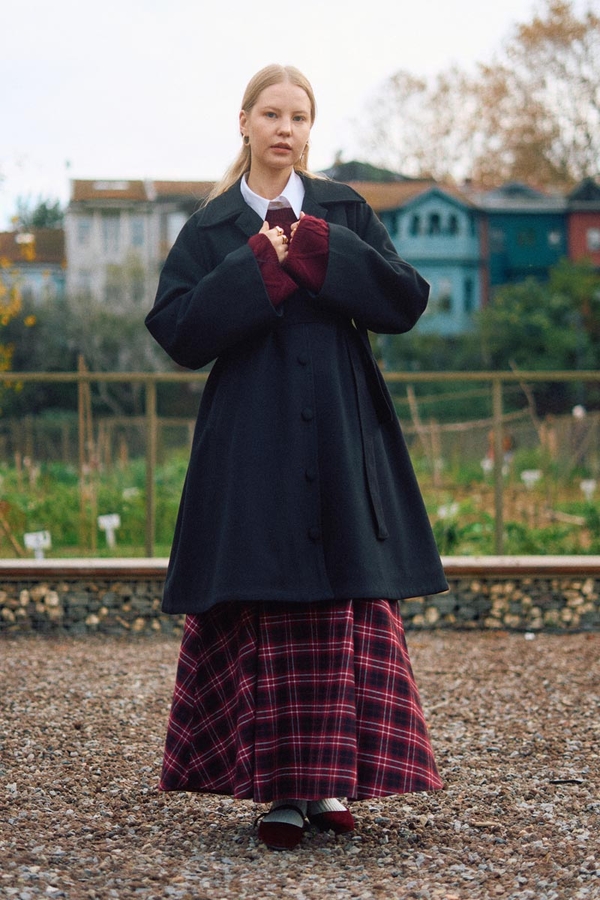 Oversize Drop-Shoulder Coat Black - 4