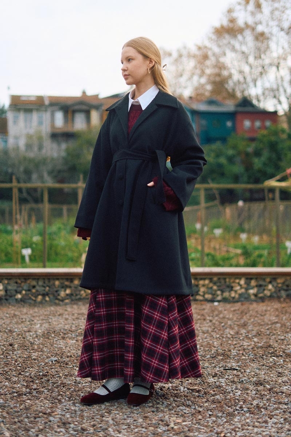 Oversize Drop-Shoulder Coat Black - 5