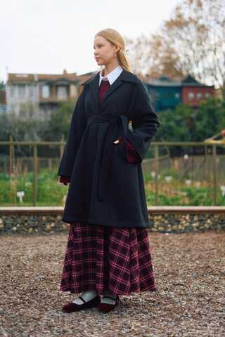 Oversize Drop-Shoulder Coat Black - 5