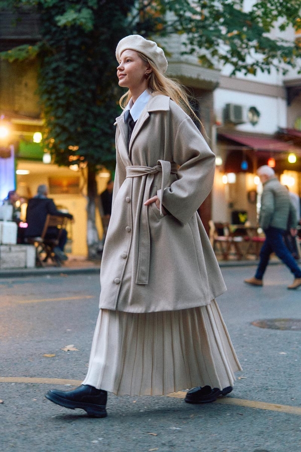 Oversize Düşük Kol Kaban Taş - 7