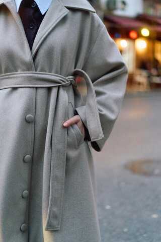 Oversize Düşük Kol Kaban Taş - 8