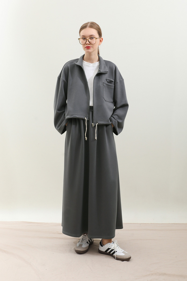 Oversize Etekli Spor Takım Antrasit - 2