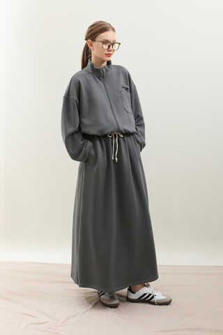 Oversize Etekli Spor Takım Antrasit - 5