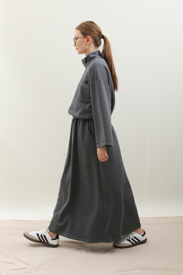 Oversize Etekli Spor Takım Antrasit - 6