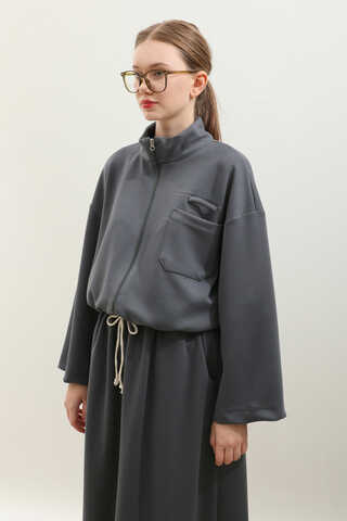 Oversize Etekli Spor Takım Antrasit - 7