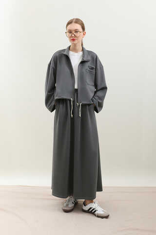 Oversize Etekli Spor Takım Antrasit - 2