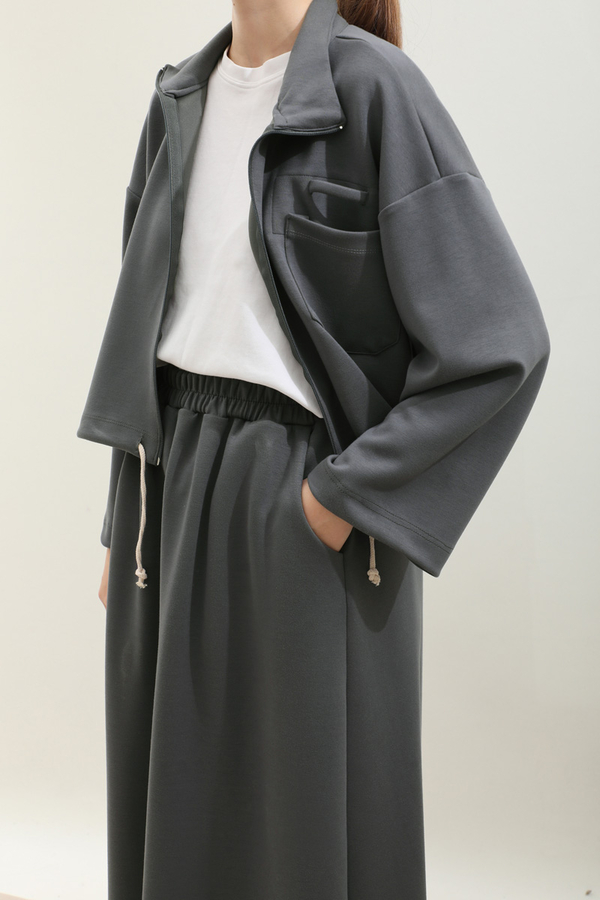 Oversize Etekli Spor Takım Antrasit - 3