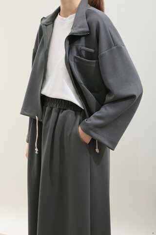 Oversize Etekli Spor Takım Antrasit - 3