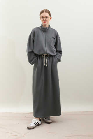 Oversize Etekli Spor Takım Antrasit - 1