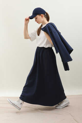 Oversize Etekli Spor Takım Lacivert - 4