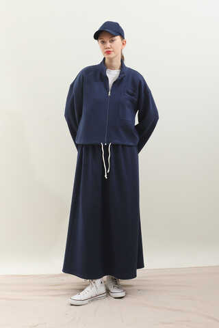 Oversize Etekli Spor Takım Lacivert - 5