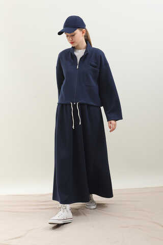 Oversize Etekli Spor Takım Lacivert - 6