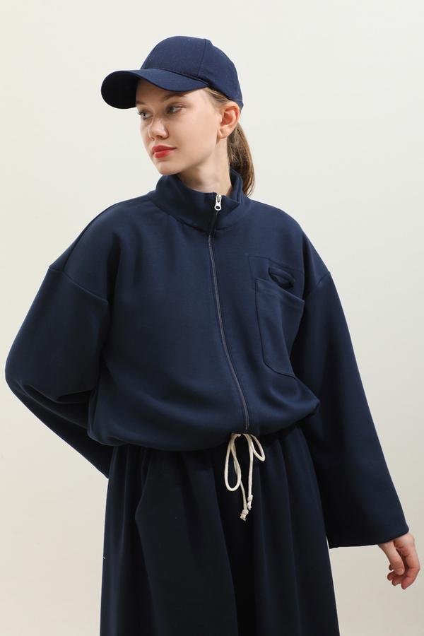 Oversize Etekli Spor Takım Lacivert - 7