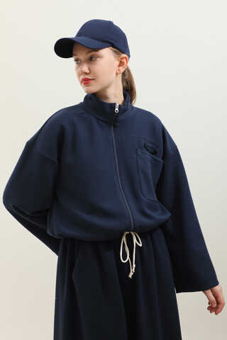 Oversize Etekli Spor Takım Lacivert - 7