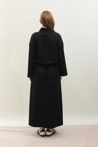 Oversize Etekli Spor Takım Siyah - 12