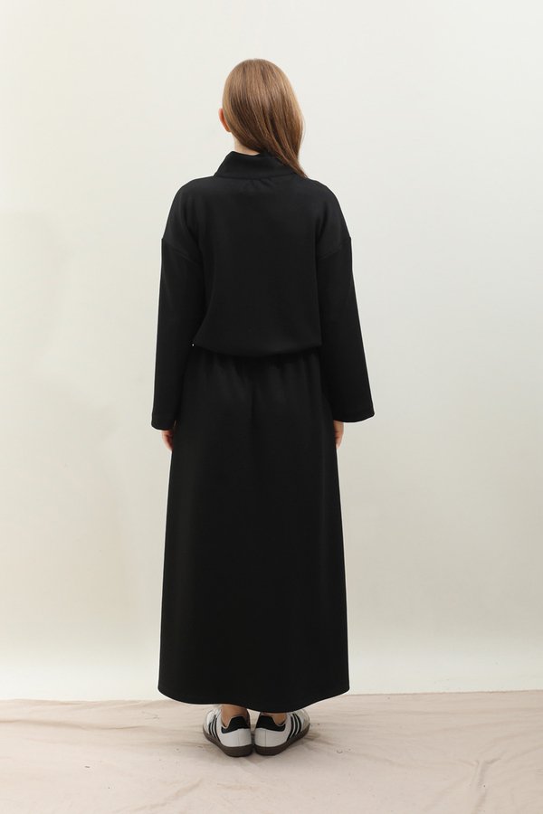 Oversize Etekli Spor Takım Siyah - 12