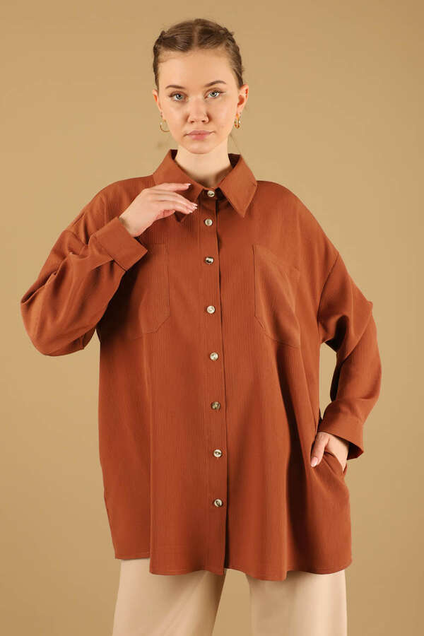 Oversize Gömlek Kiremit - 1