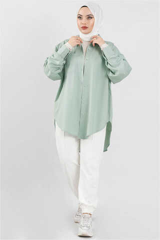 Oversize Gömlek Mint - 3