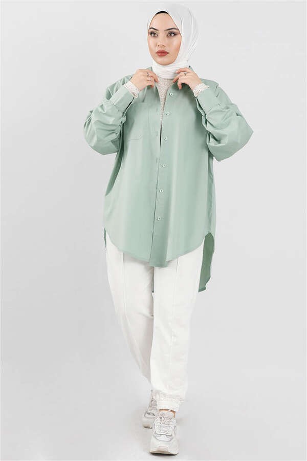 Oversize Gömlek Mint - 3