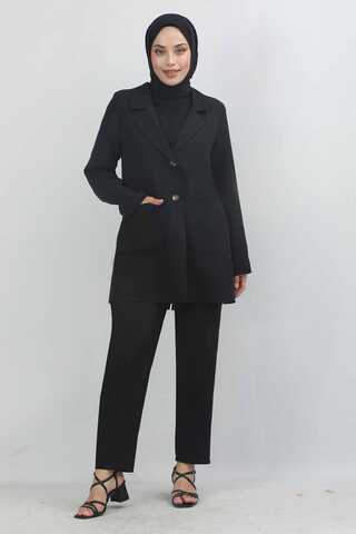 Oversize Jacket Pants Set Black - 4