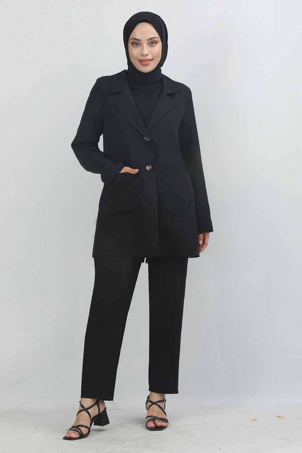 Oversize Jacket Pants Set Black - 4