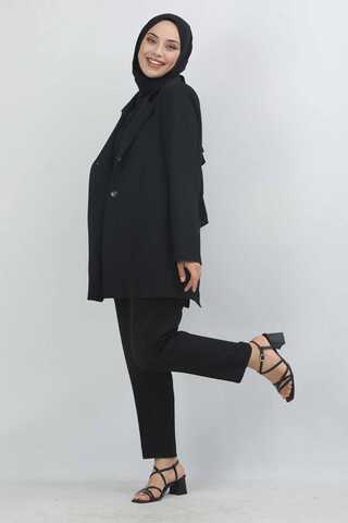 Oversize Jacket Pants Set Black - 5
