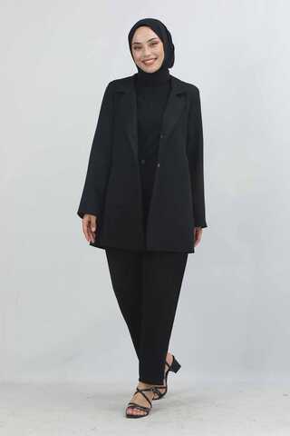 Oversize Jacket Pants Set Black - 6