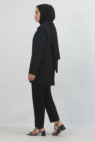 Oversize Jacket Pants Set Black - 8