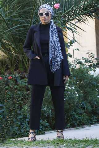 Oversize Jacket Pants Set Black - 2