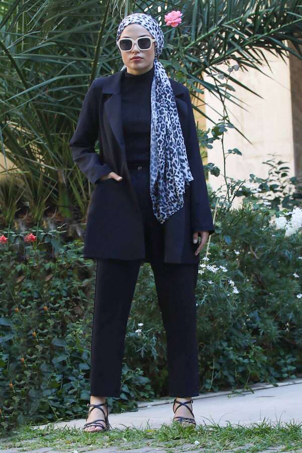 Oversize Jacket Pants Set Black - 2