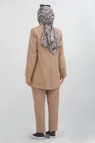 Oversize Jacket Pants Set Camel - 9