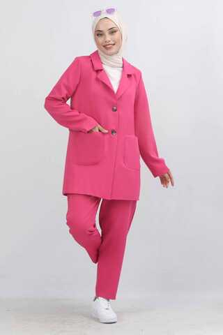Oversize Jacket Pants Set Fuchsia - 6
