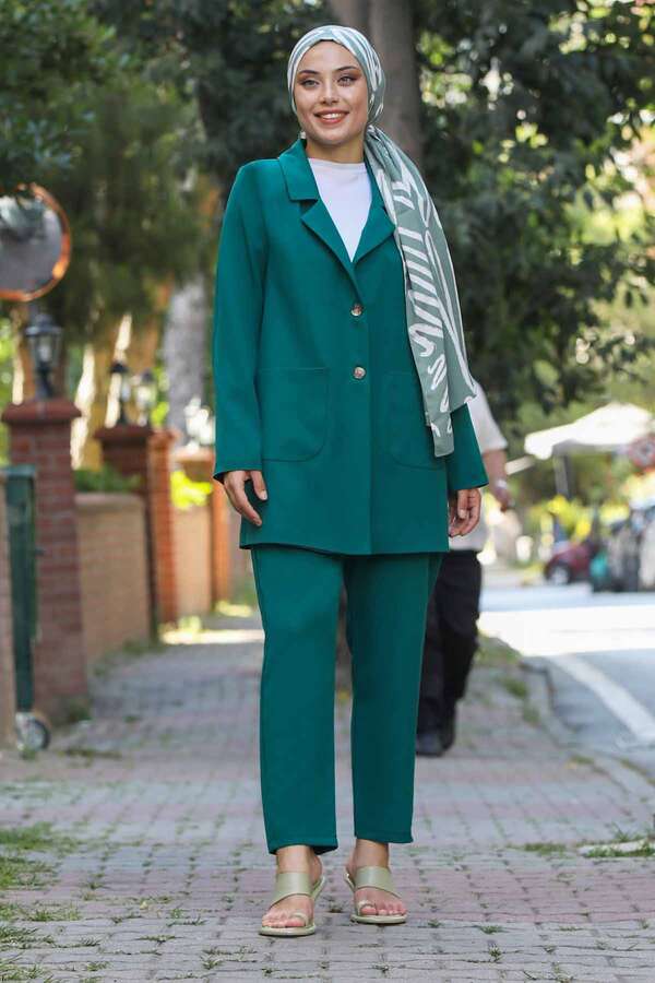 Oversize Jacket Pants Set Oil - 1