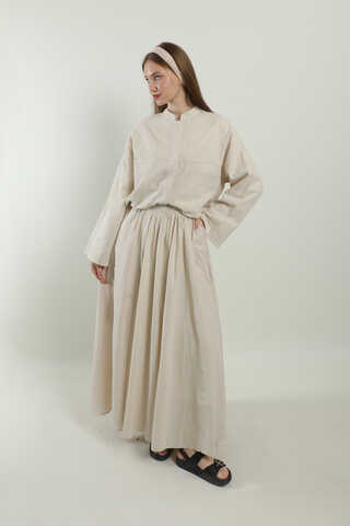 Oversıze Keten Etek Takım Taş - 2