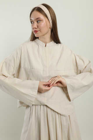 Oversıze Keten Etek Takım Taş - 3