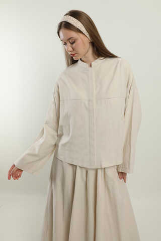 Oversıze Keten Etek Takım Taş - 5