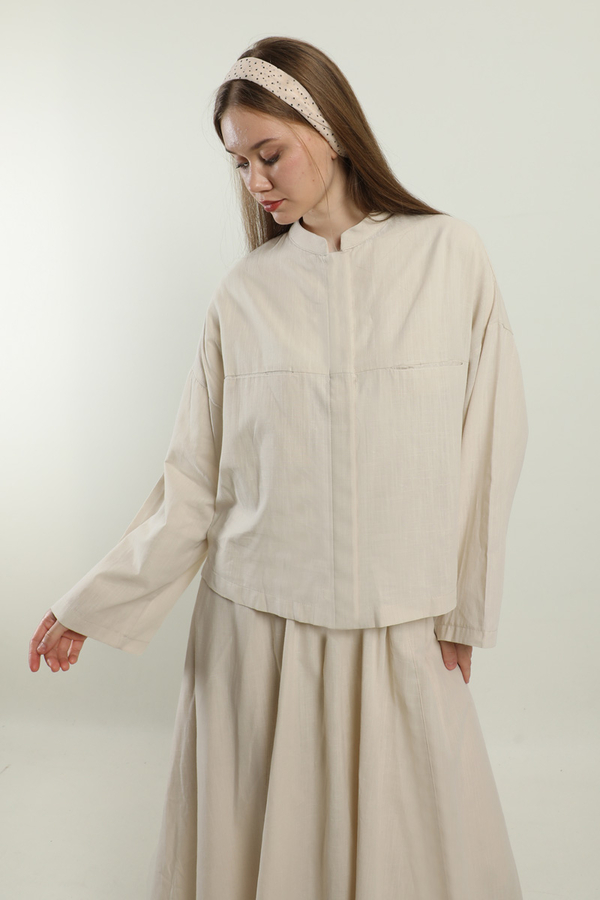 Oversıze Keten Etek Takım Taş - 5