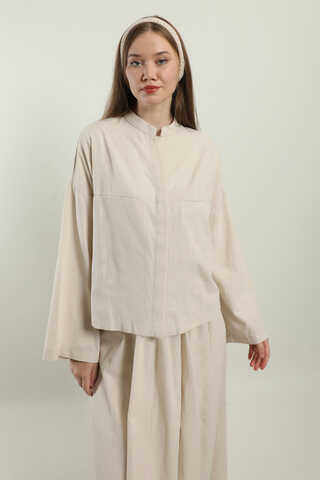 Oversıze Keten Etek Takım Taş - 1