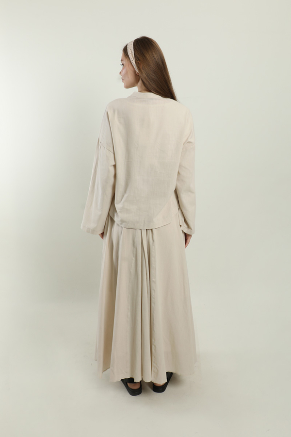 Oversıze Keten Etek Takım Taş - 6