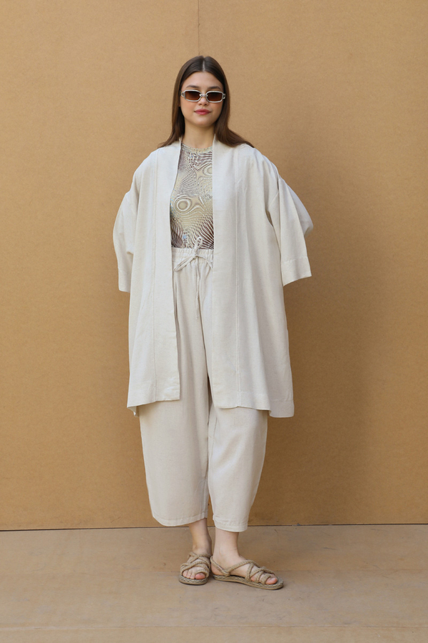 Oversıze Keten Takım Taş - 2