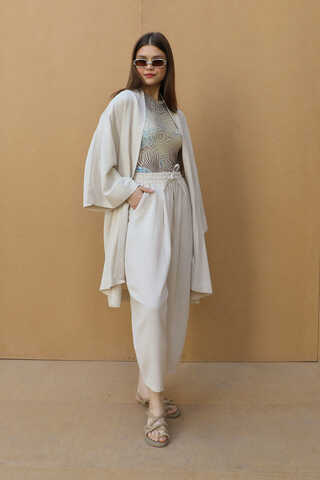 Oversıze Keten Takım Taş - 7