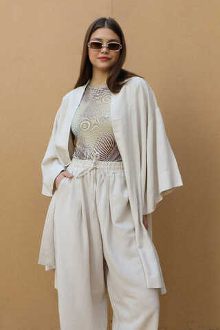 Oversıze Keten Takım Taş - 1