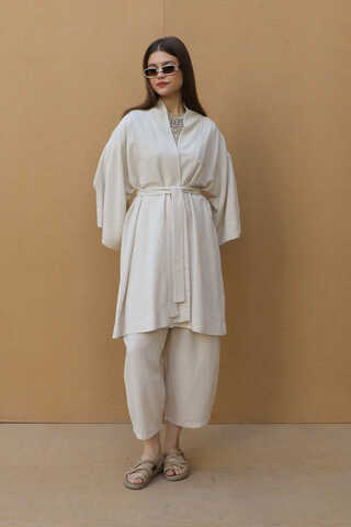 Oversıze Keten Takım Taş - 5