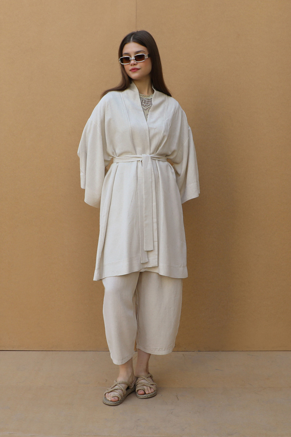 Oversıze Keten Takım Taş - 5