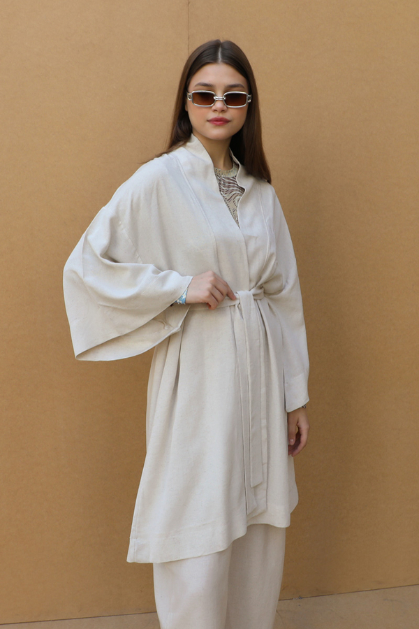 Oversıze Keten Takım Taş - 6