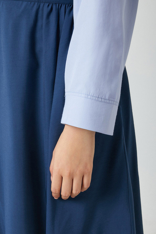 Oversize Kısa Gömlek Bebe Mavisi - 3