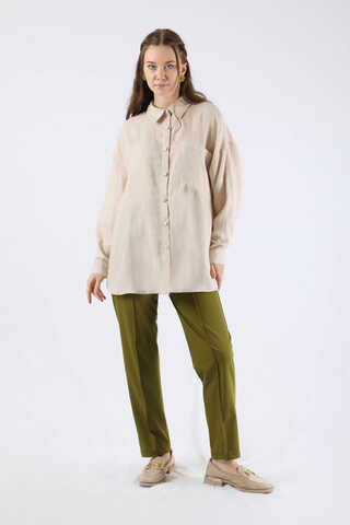 Oversize Muslin Shirt Bone - 1