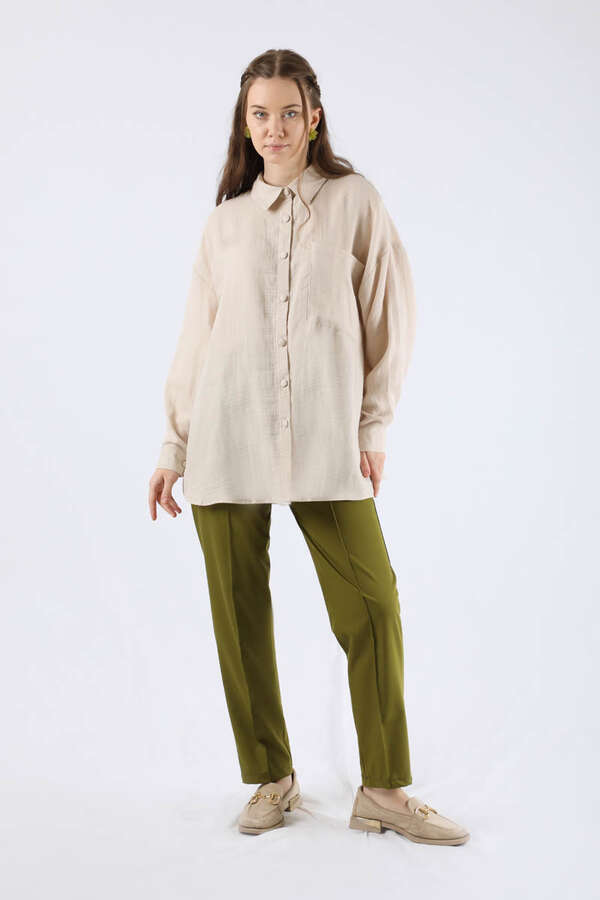 Oversize Muslin Shirt Bone - 1