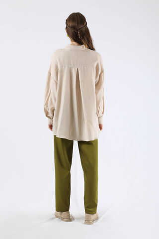 Oversize Muslin Shirt Bone - 4