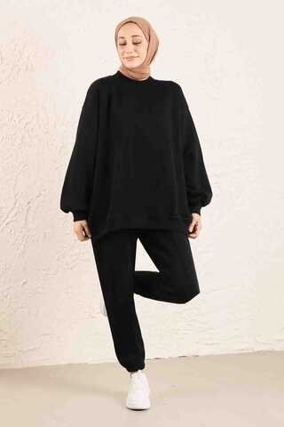 Oversize Plain Sweat Black - 2